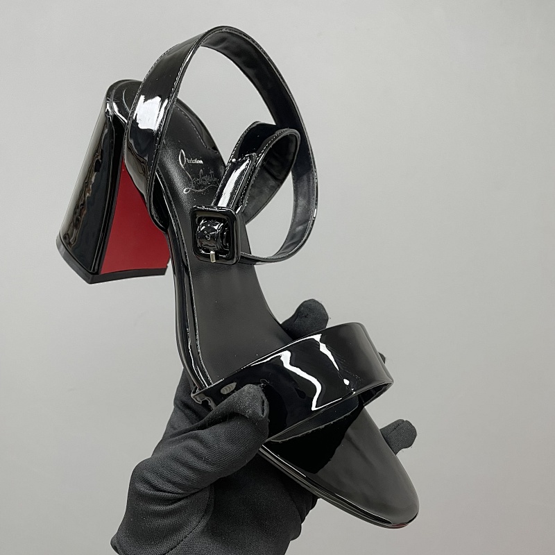 Christian Louboutin CL981 Black Bow Sandals