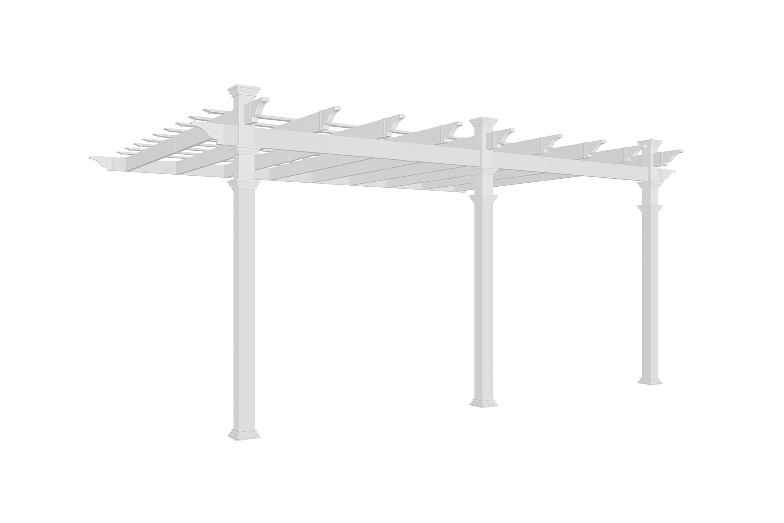 Valencia 12' x 16' Attached Vinyl Pergola