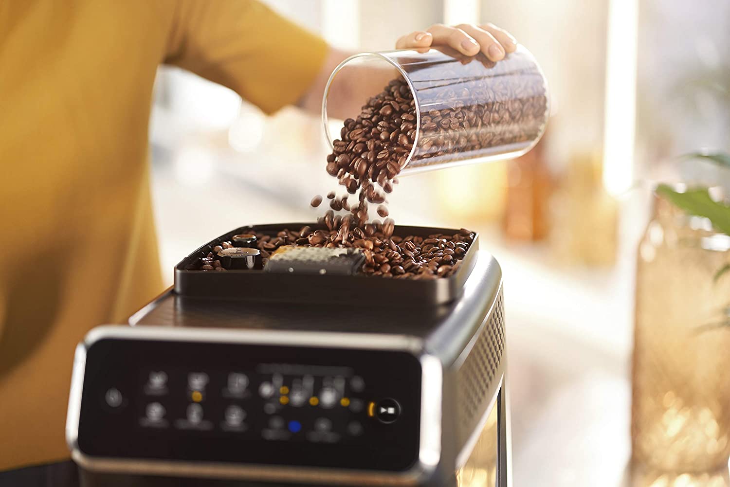Fully Automatic Espresso Machine with Milk Frother, Black