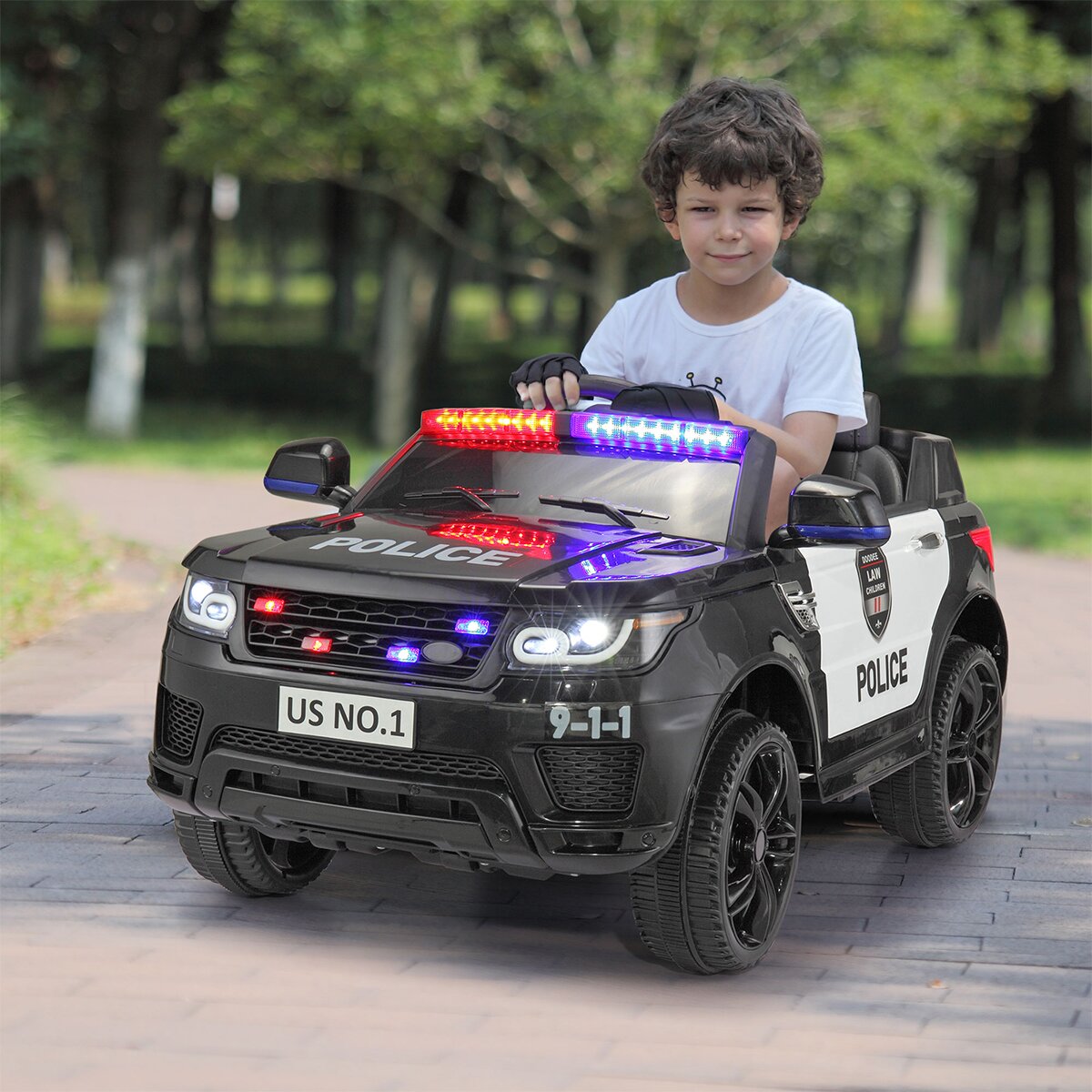 12V Kids Ride on Police Car with Remote Control