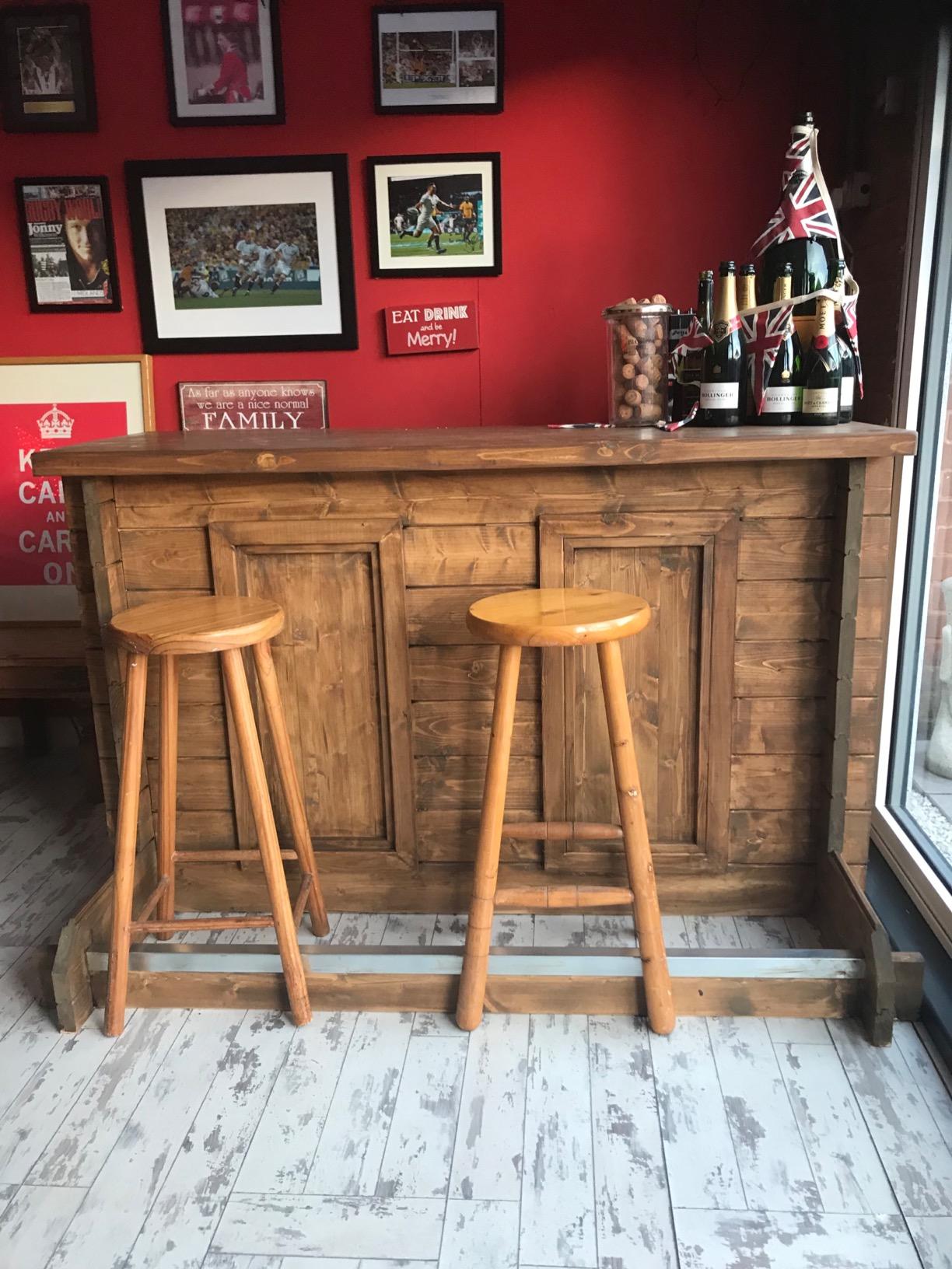 Bar Counter Man Cave Home Bar Party Lounge Wood Summer Garden
