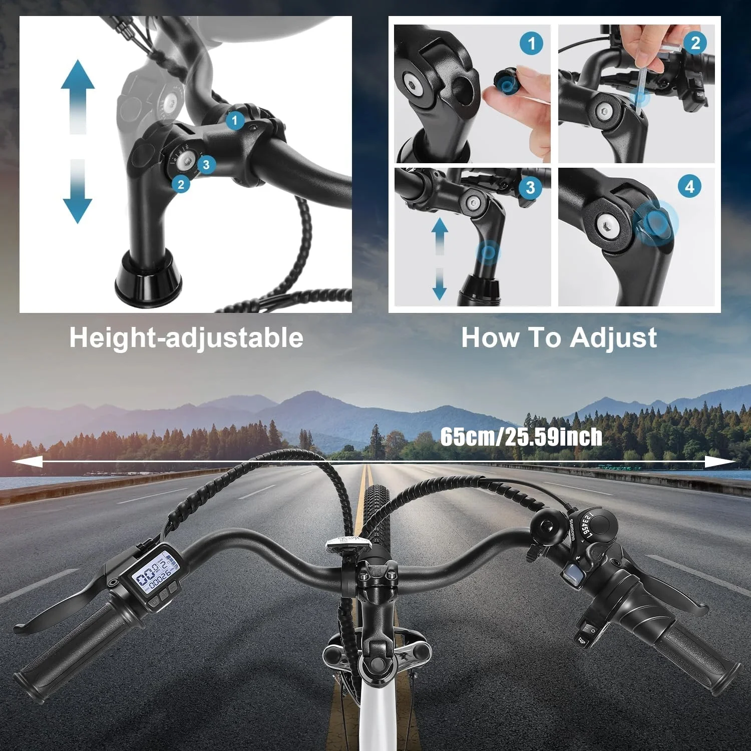 ANCHEER 26in Electric Commuter Bike, 500W, 48V 10.4Ah