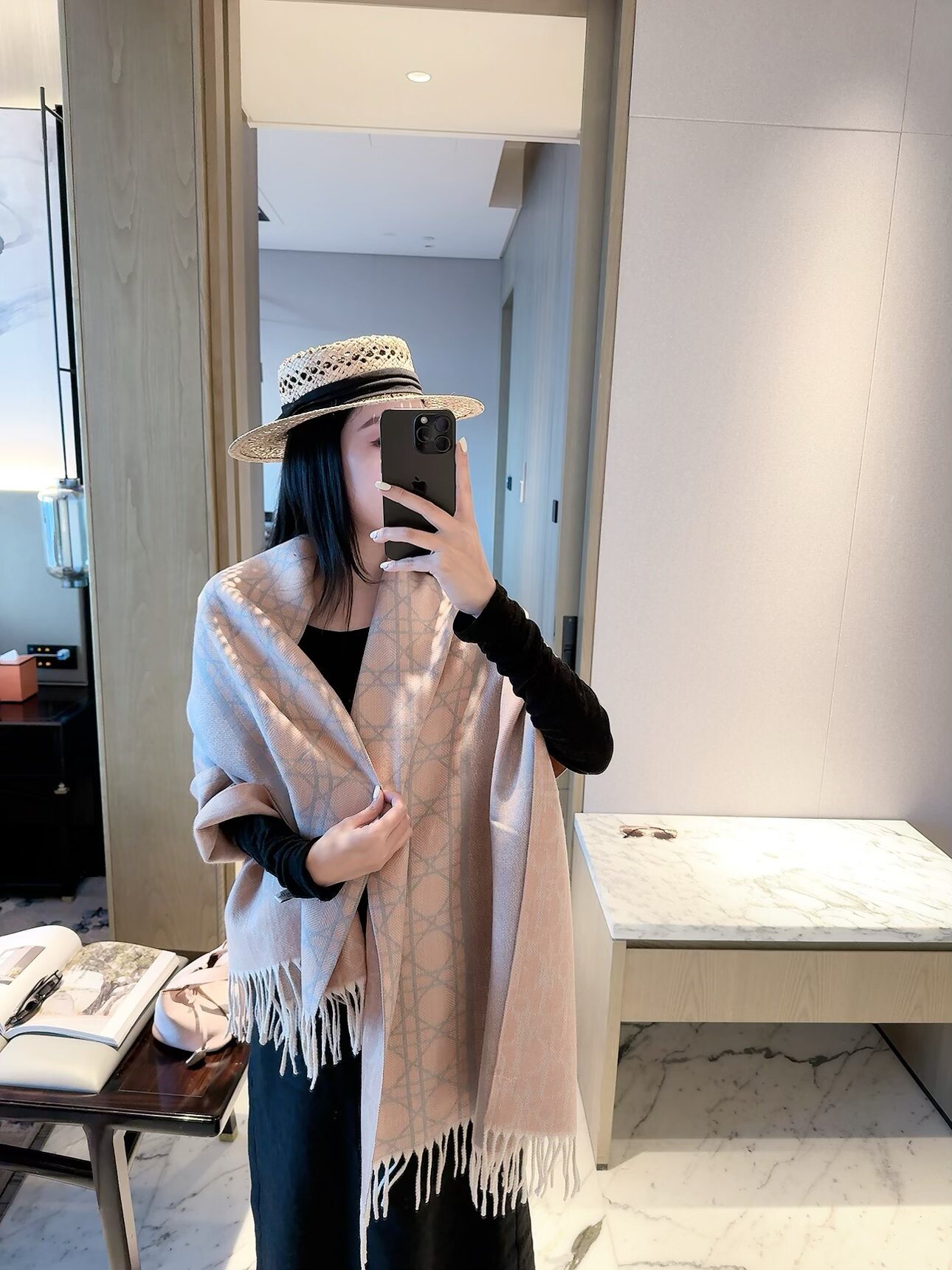 Dior Cashmere Scarf Pink Design C product images