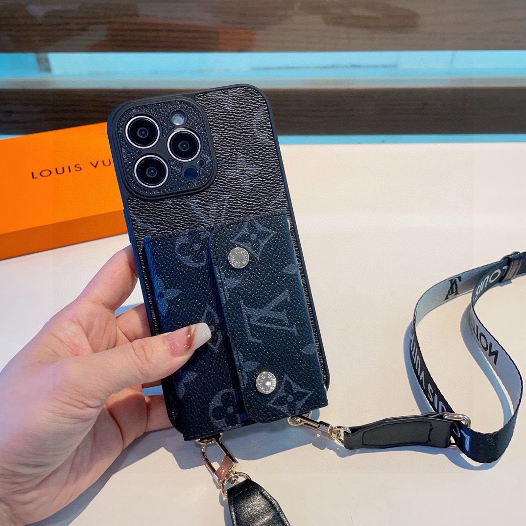 LV Classic Monogram Crossbody Card Holder Phone Case