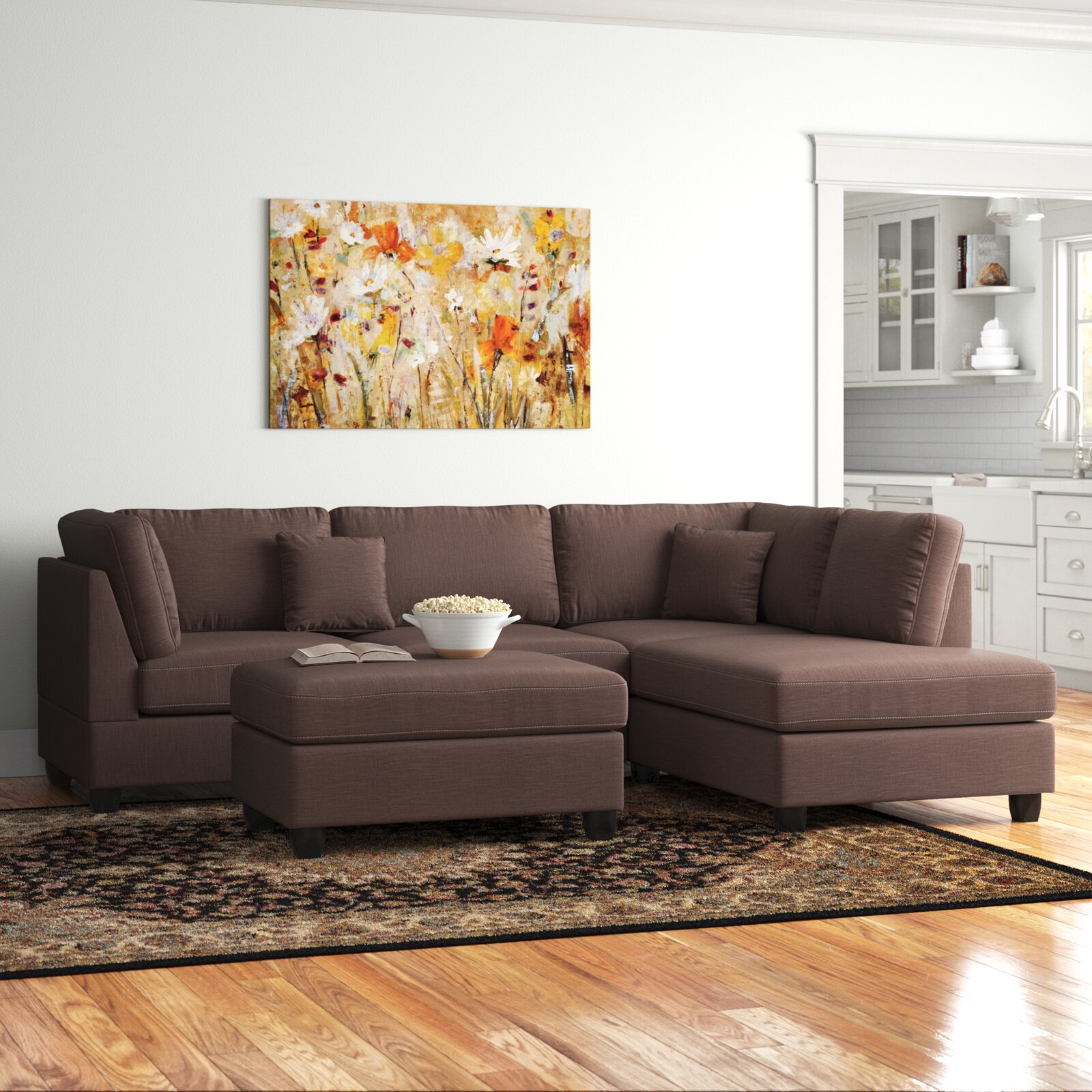 Hemphill 3 - Piece Upholstered Chaise Sectional