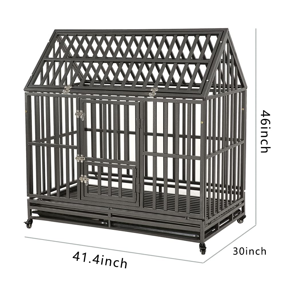 42 Heavy Duty Dog Crate Large Dog cage Strong Metal Dog Kennels