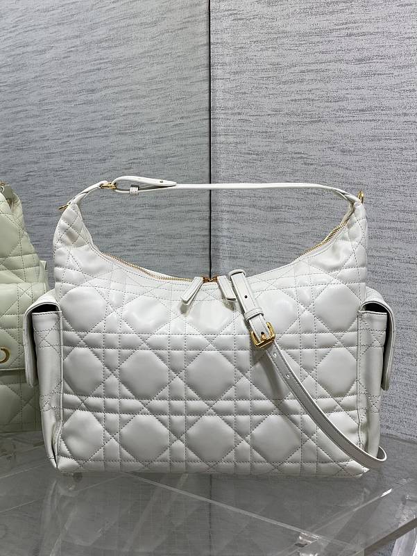 Dior D-Vibe Hobo Bag Large White