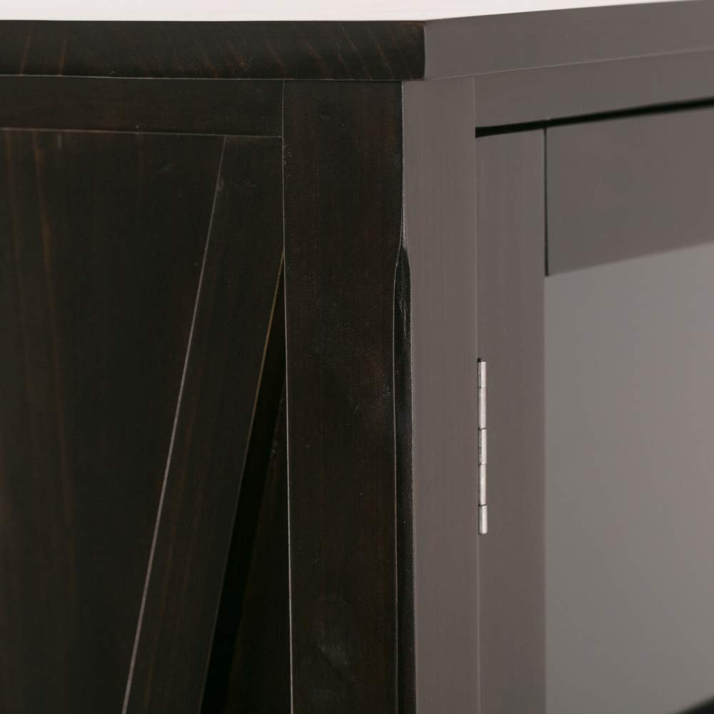 18-Bottle SOLID WOOD 32 inch Wide Contemporary High Storage