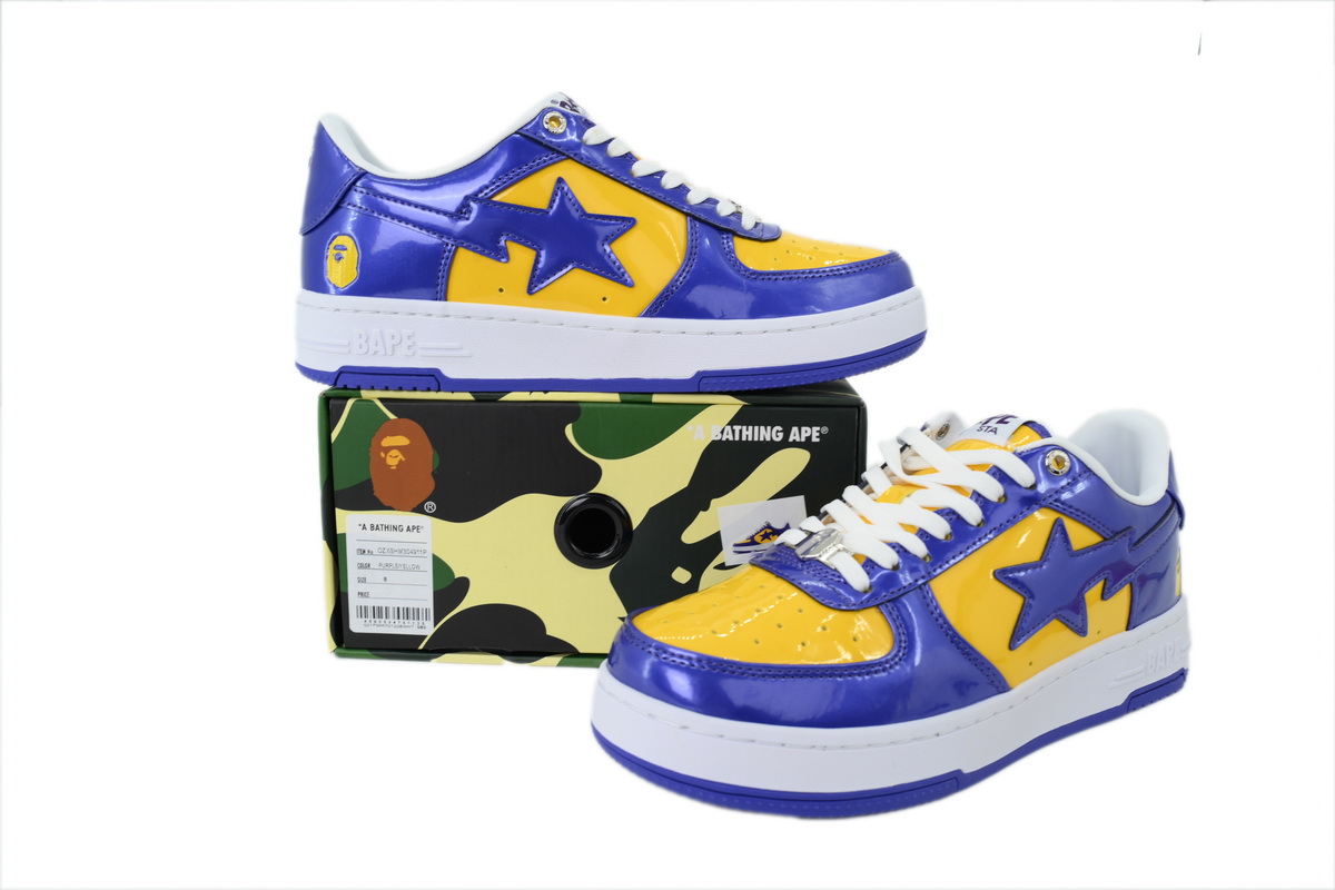A BATHING APE BAPE Purple Yellow OZXSHM304911P