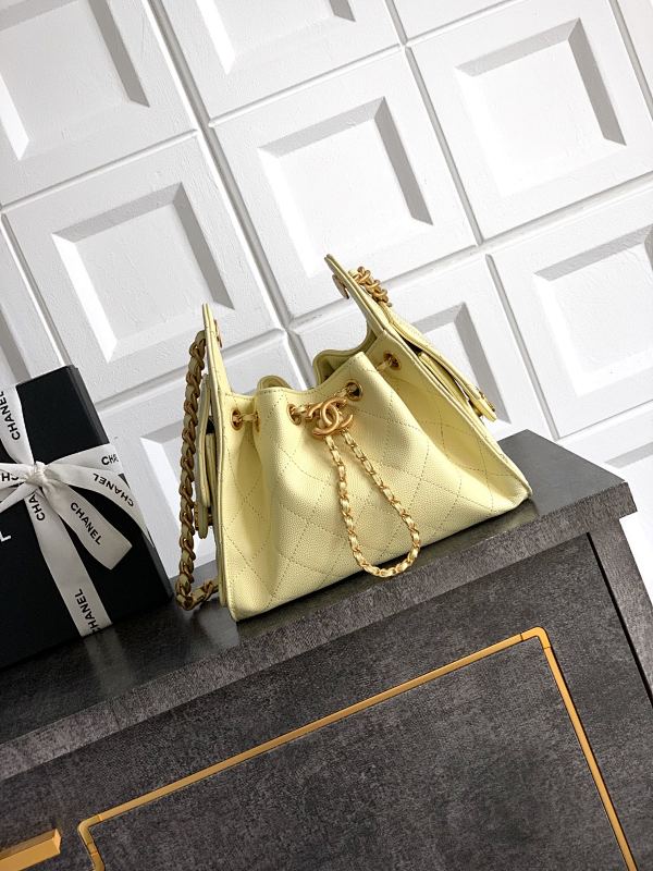 Chanel Mini Hobo Yellow Caviar Bag