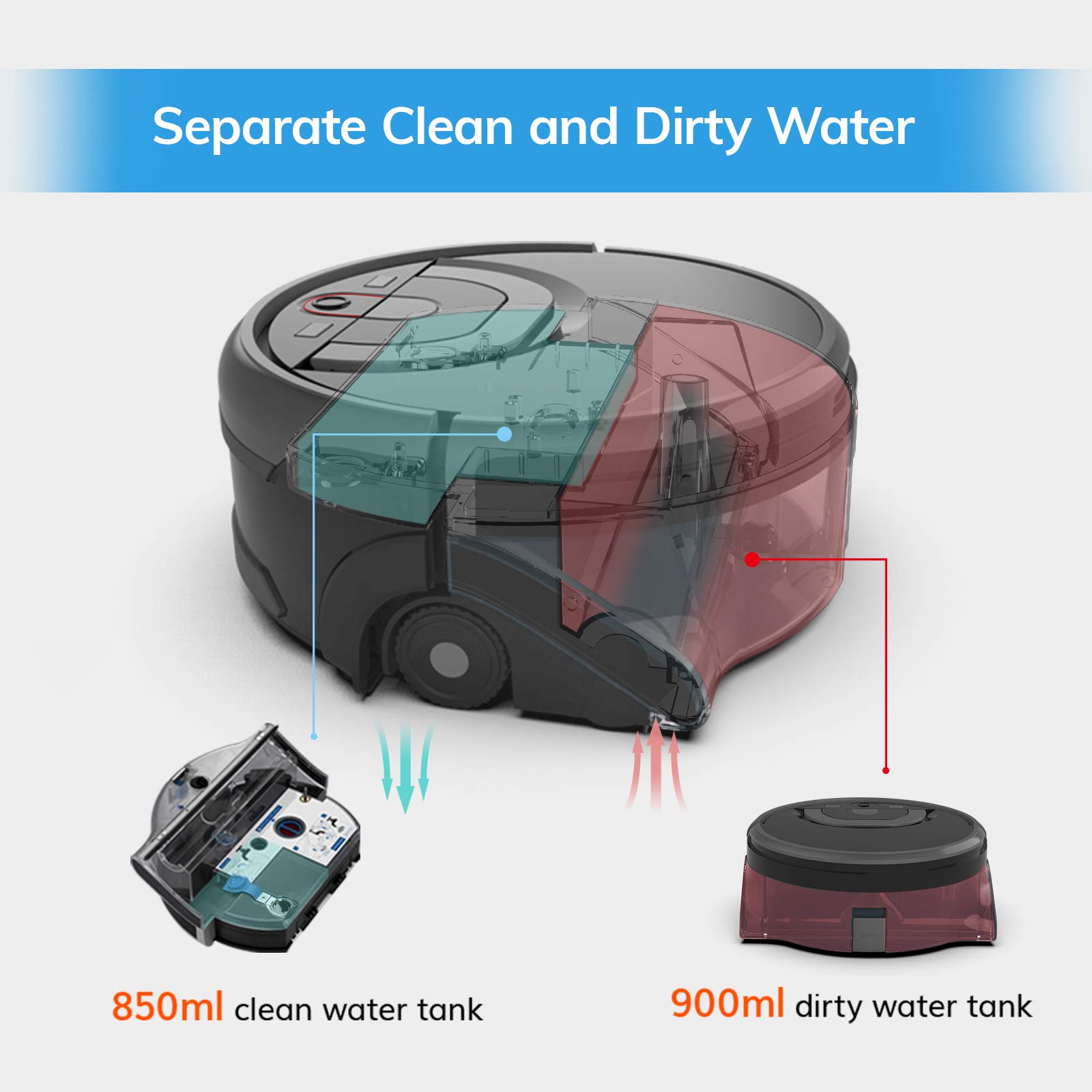 Autonomous Floor Mopping Scrubbing Robot for Hard Floors
