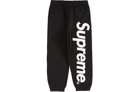 Sup Black Jogger Sweatpants with White Logo
