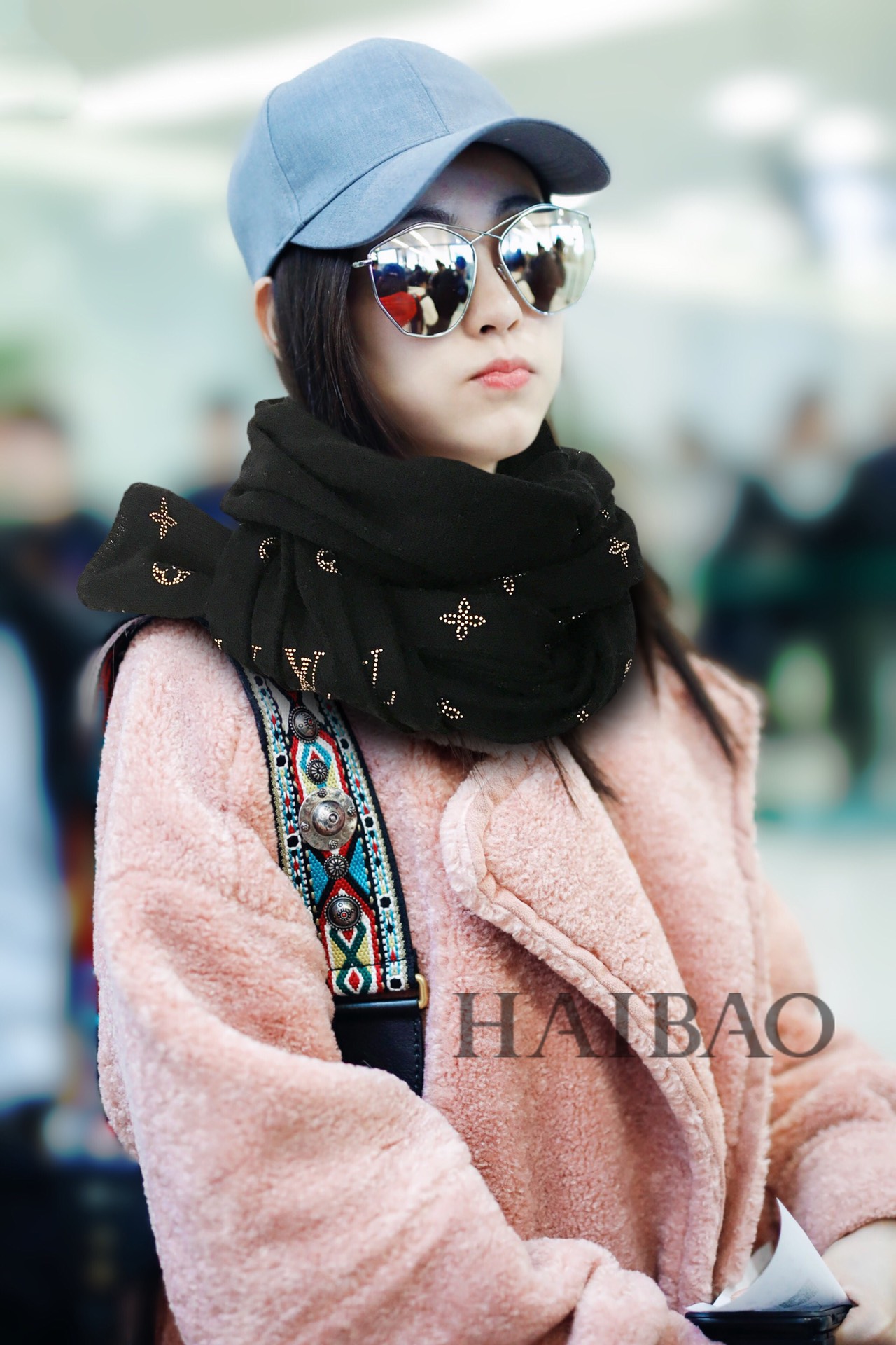 Dior Floral Print Cashmere Scarf Black product images