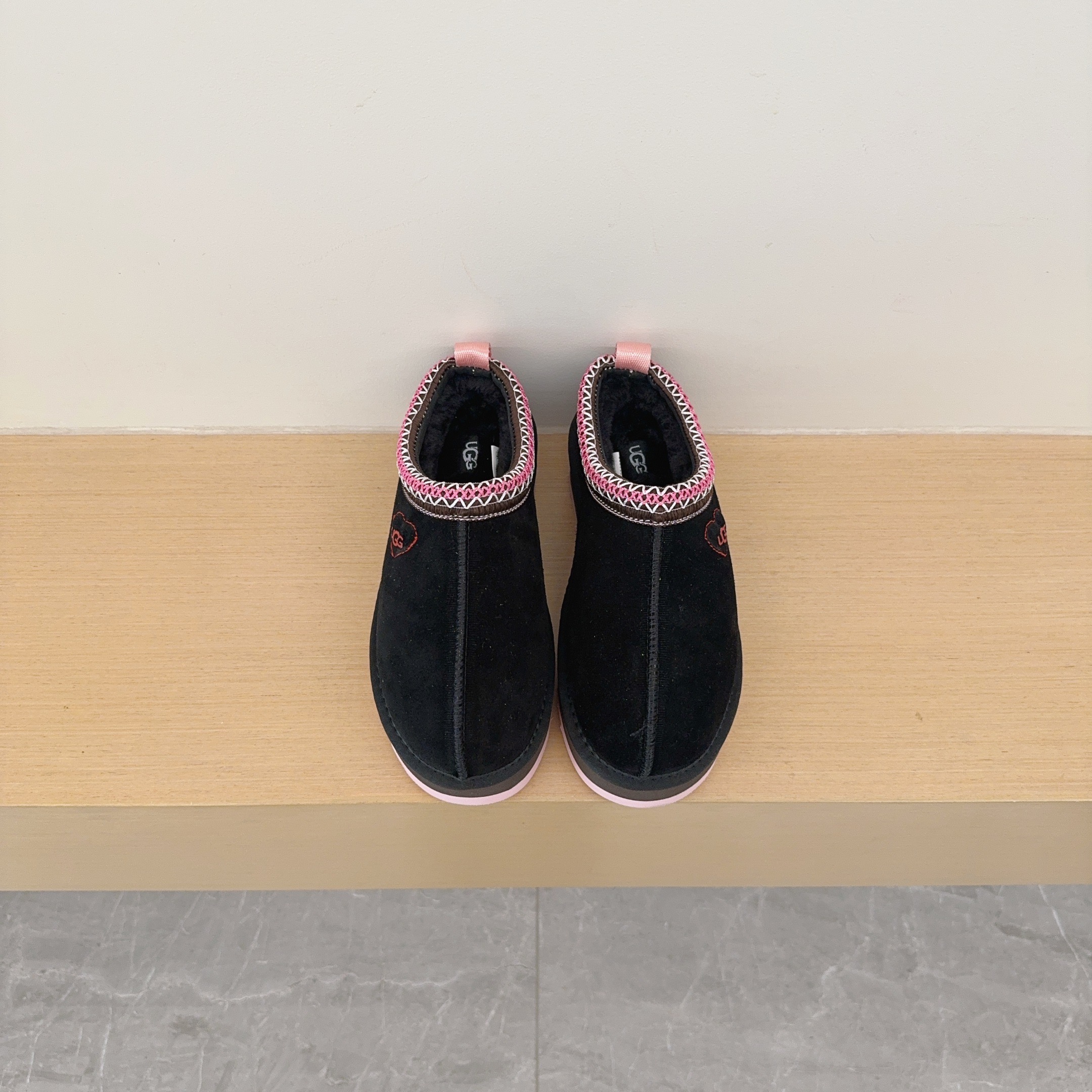 UGG Kids Heart Platform Slippers