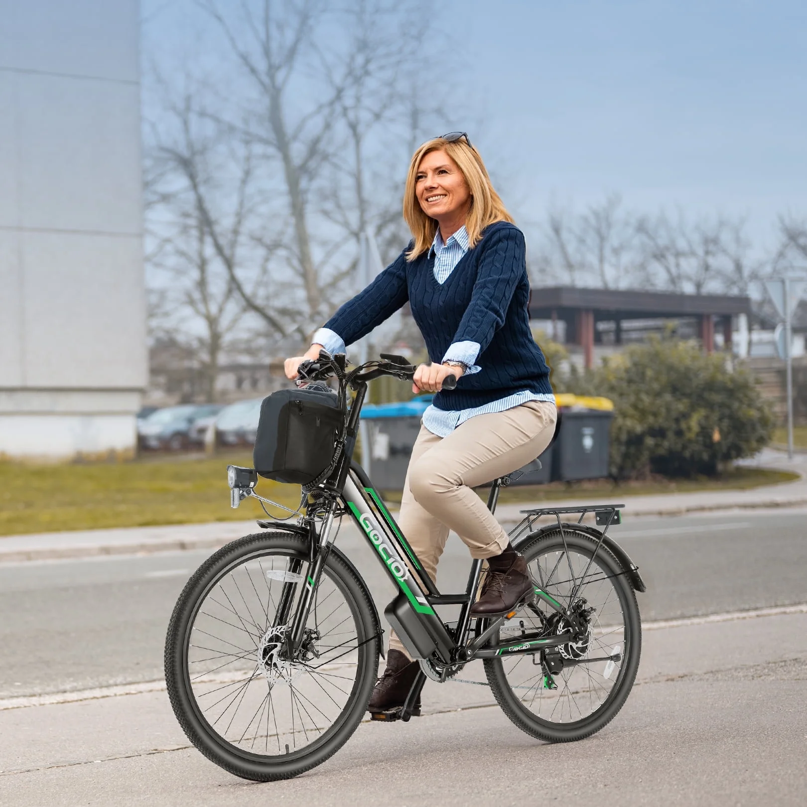 Gocio 26in Electric Cruiser Bike, 500W, 48V 7.8Ah