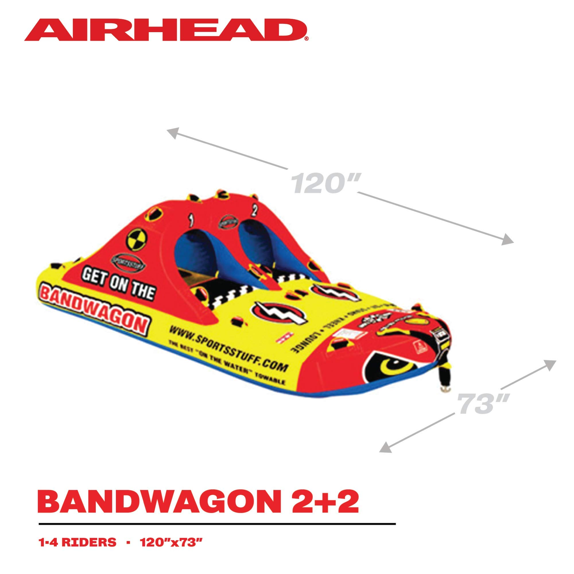 1-4 Rider Towable Tube for Boating