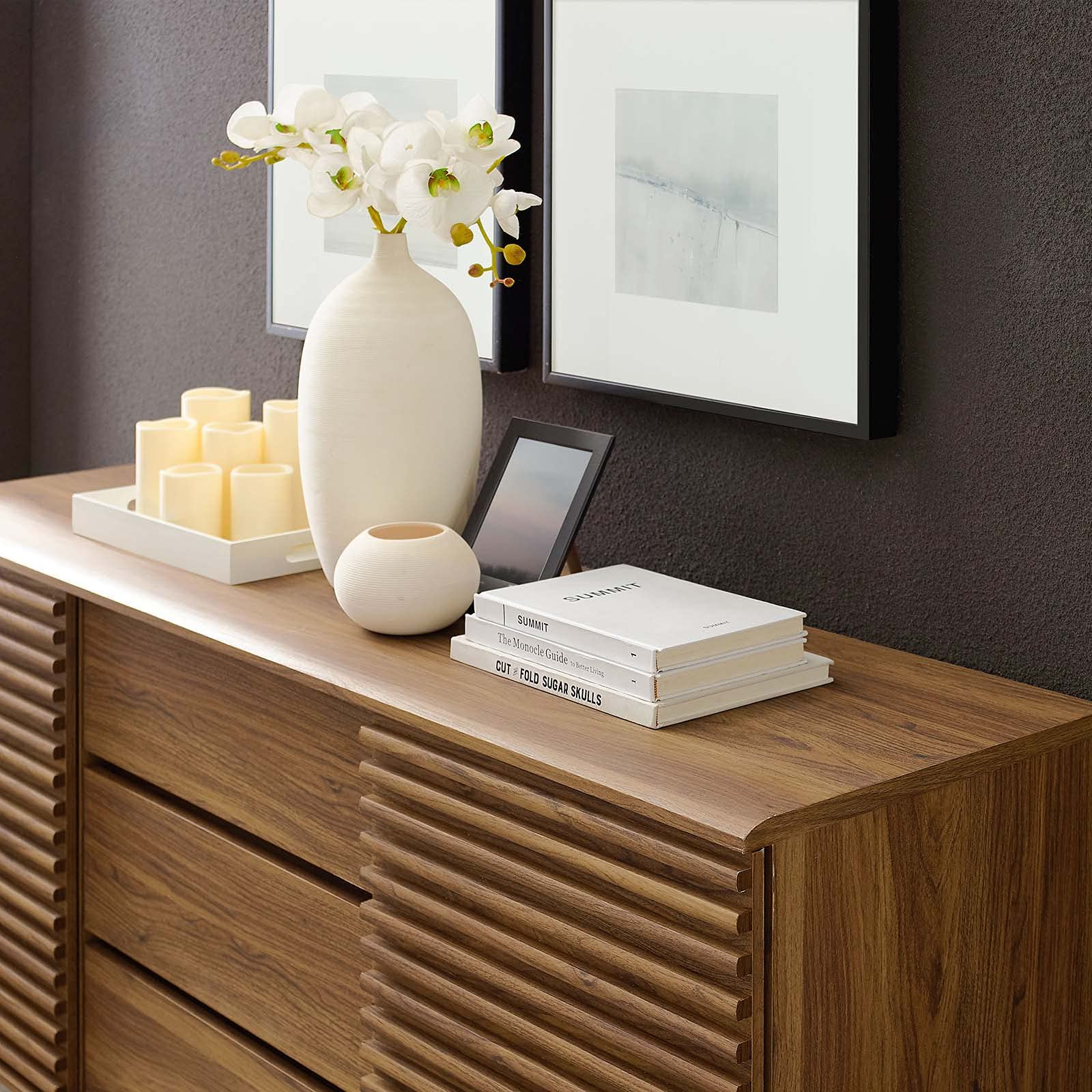 Carson Carrington Lagered Sideboard Buffet Table - Walnut