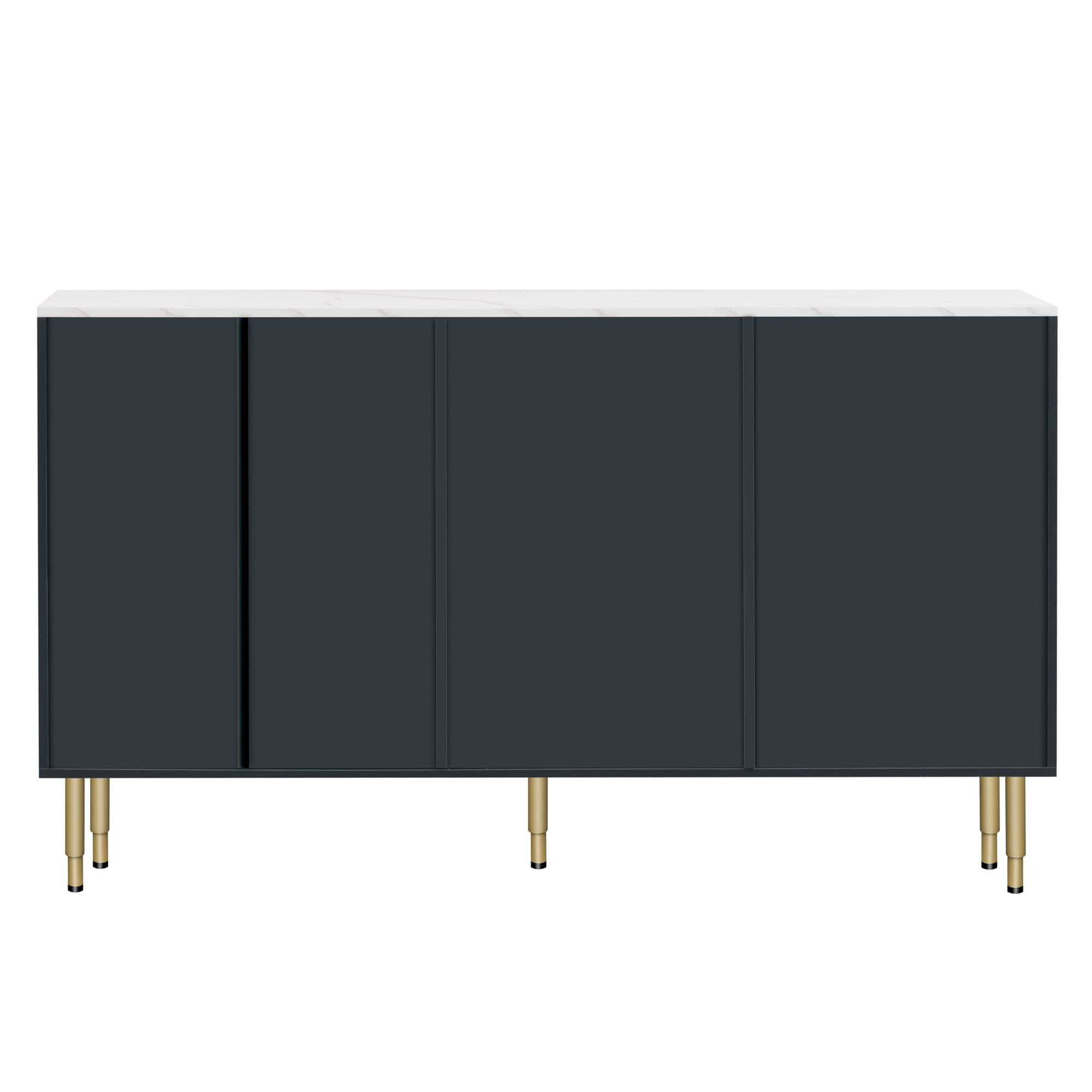 Modern Sideboard Cabinet Accent Buffet Storage Glass Doors