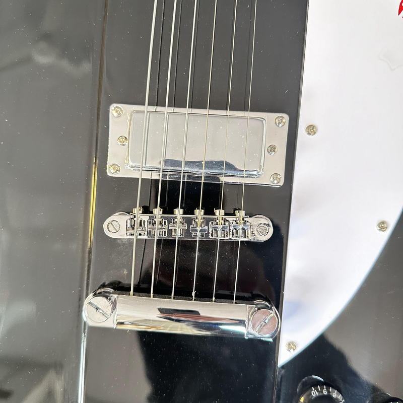 Firebird Black Electric Guitar white pickguard Mahogany Body High quality