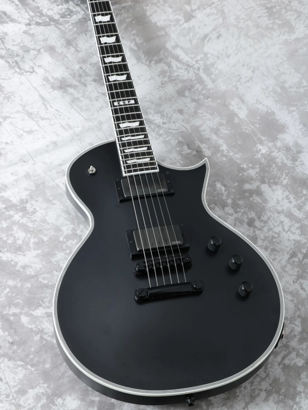Black Electric Guitar with Active EMG Pickups, Mahoganyny Body Rosewood Fingerboard