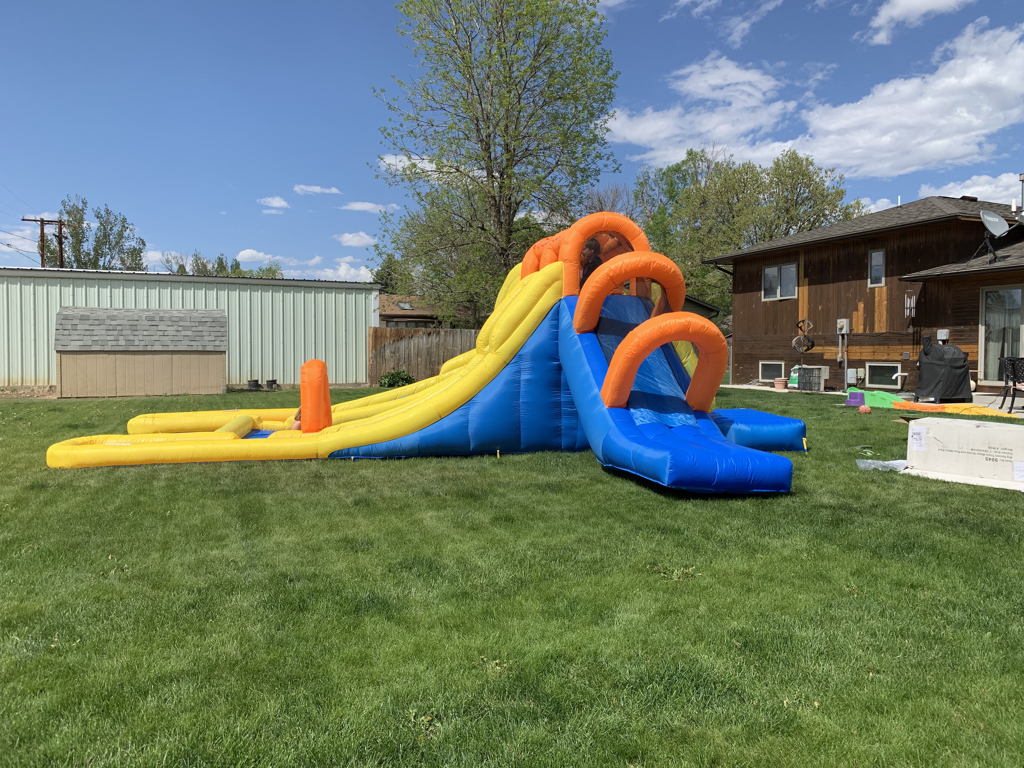 Triple Water Slides and Pool Water Park