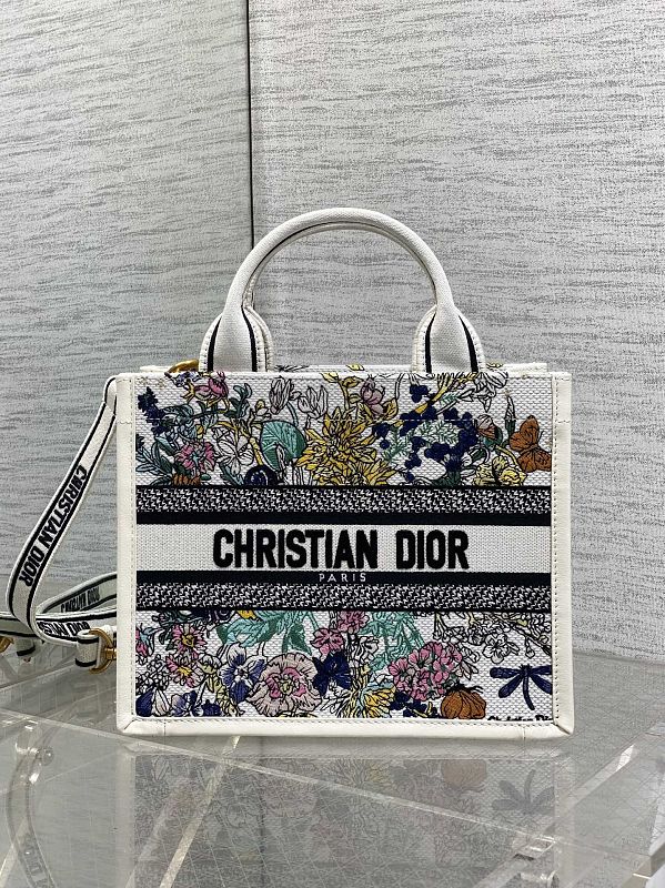 Dior Book Tote Small Multicolor Garden