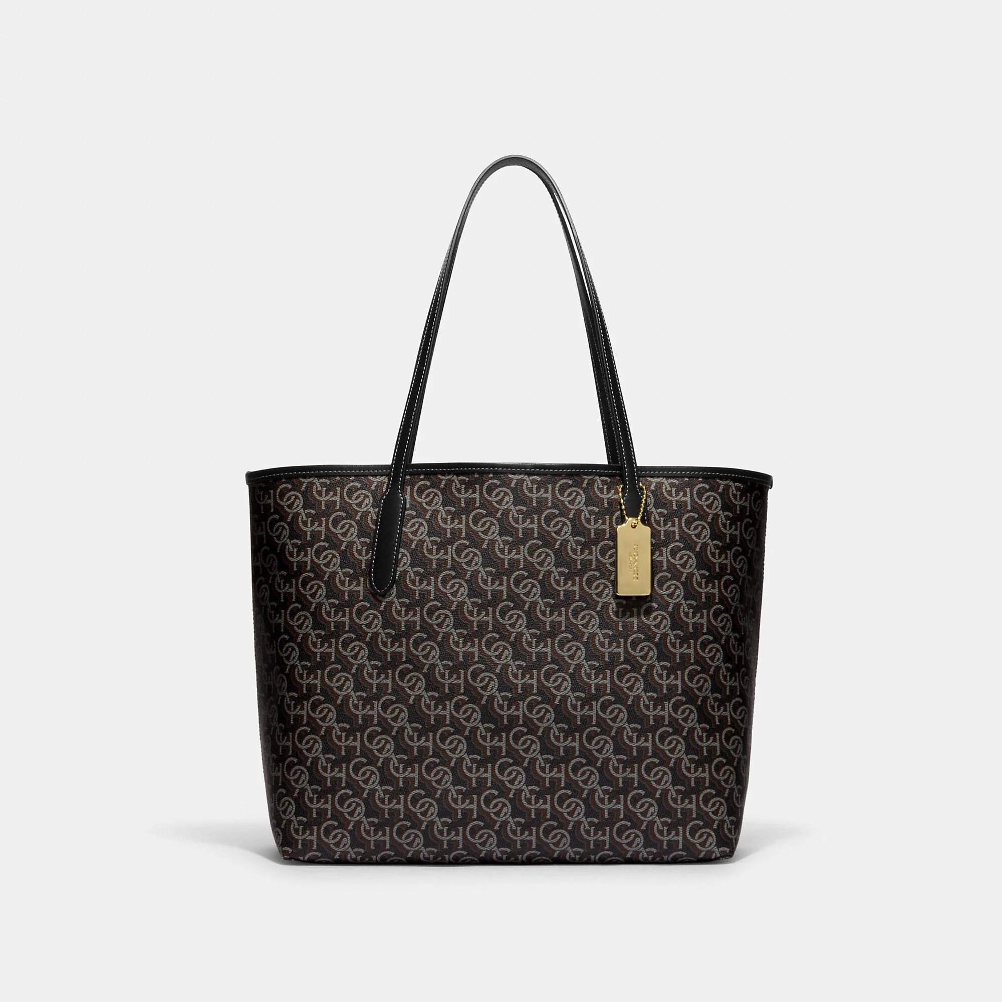 Outlet City Tote With Signature Monogram Print