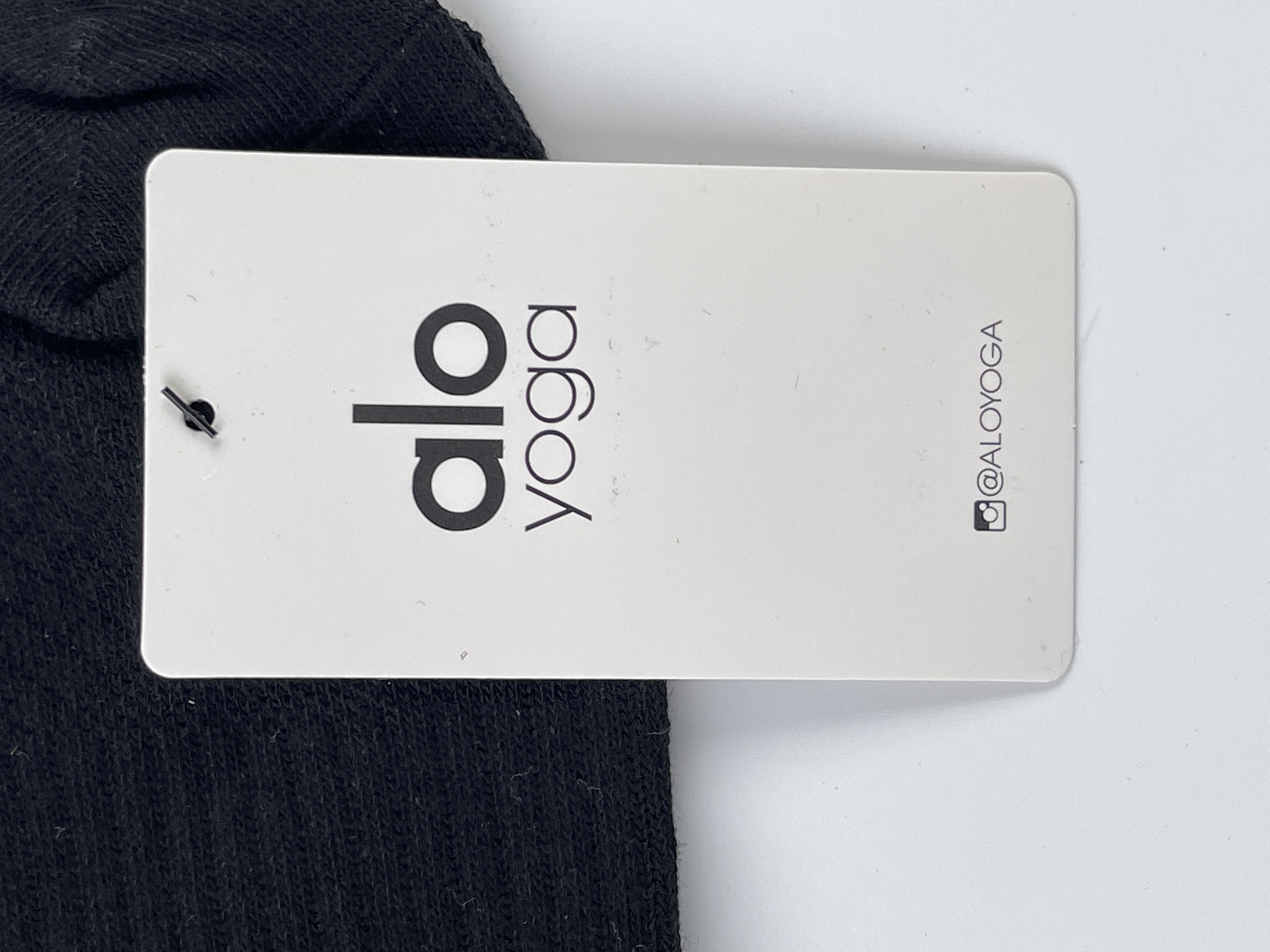 ALO Striped Mid-Crew Socks White Black