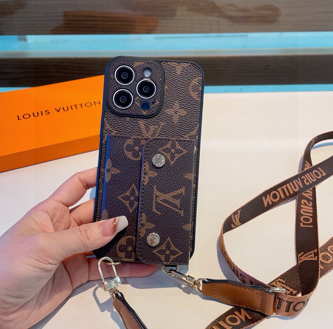 LV Classic Monogram Crossbody Card Holder Phone Case
