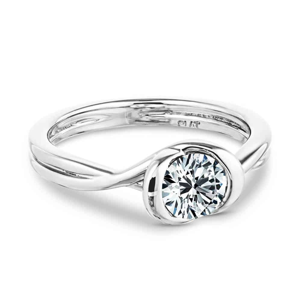 Mia Round Lab Grown Diamond Modern Solitaire Engagement Ring