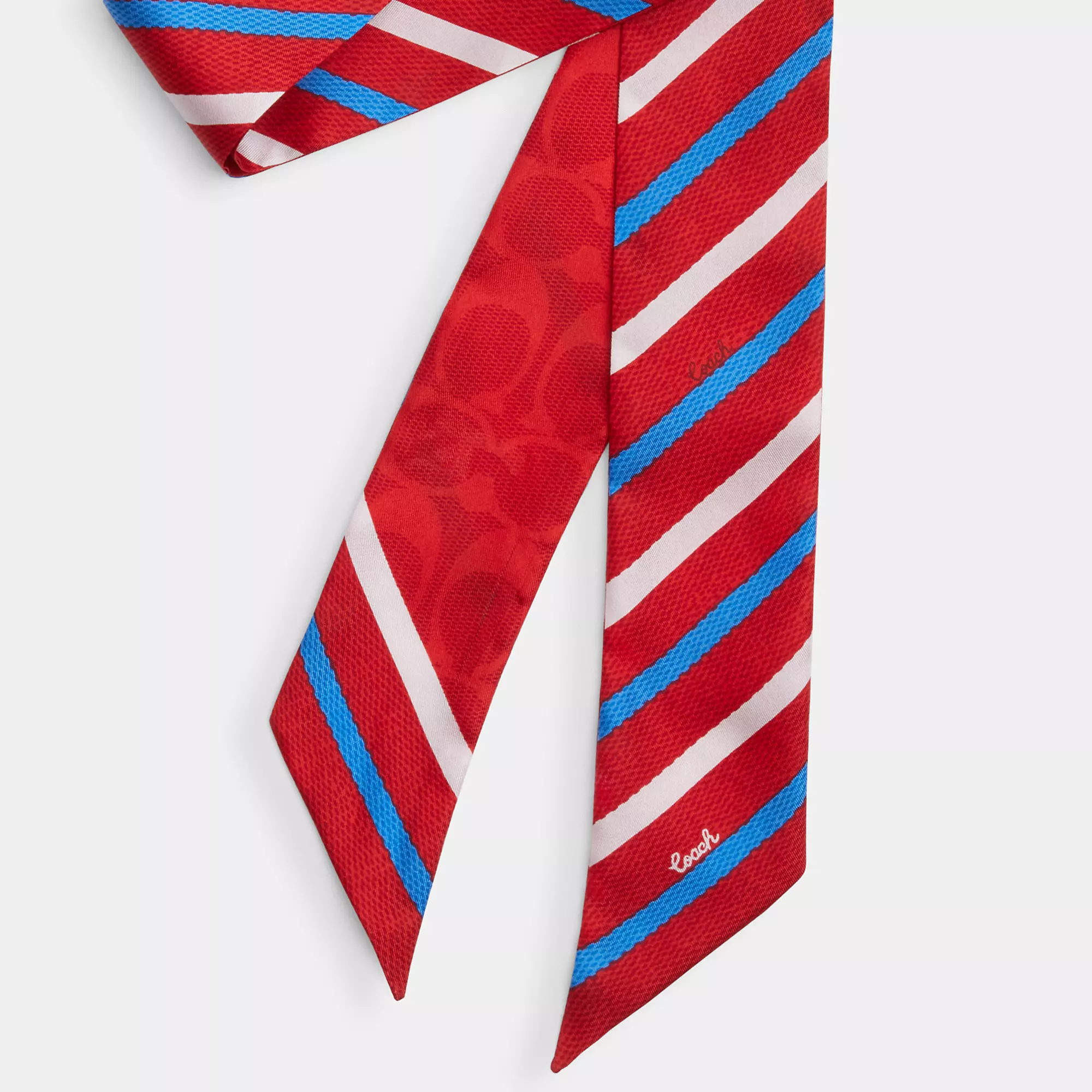 Outlet Signature Boardwalk Floral Print Silk Skinny Scarf