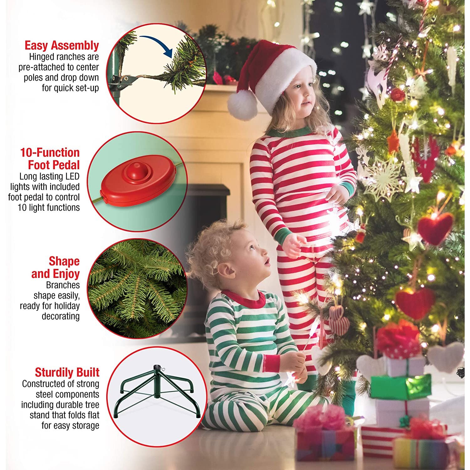 Dunhill Fir 120'' Lighted Artificial Fir Christmas Tree