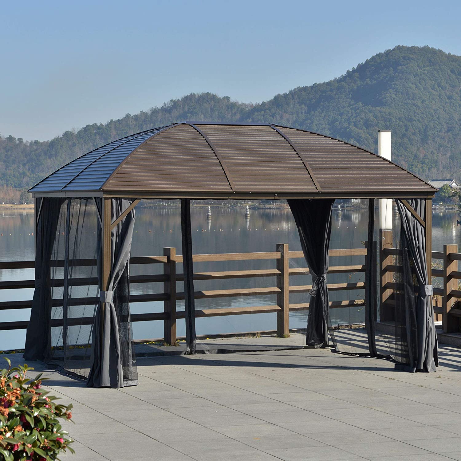 3x4meter Aluminum frame Roof Gazebo Solid Roof Party Galvanized