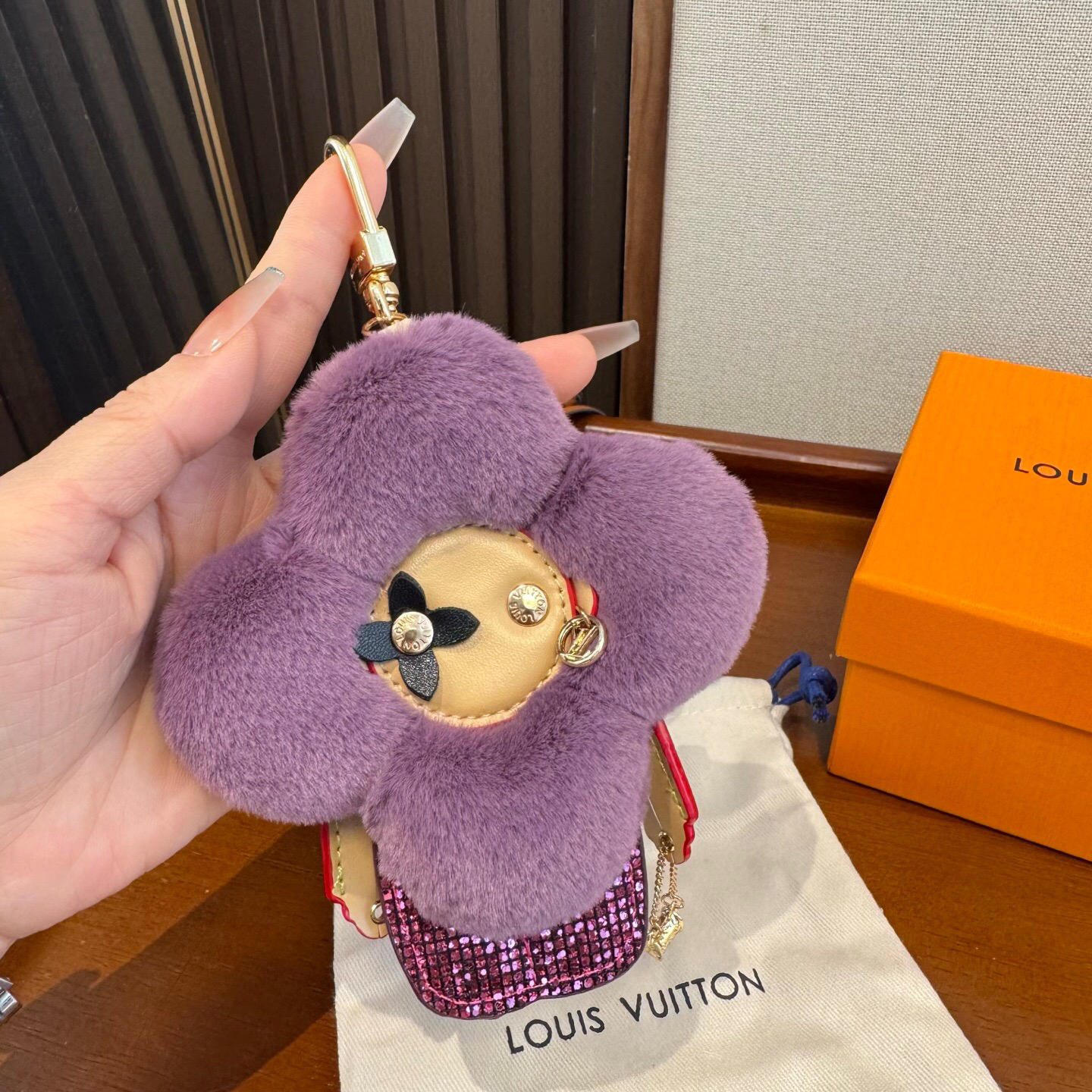 LV Vivienne Doudou Bag Charm And Key Holder