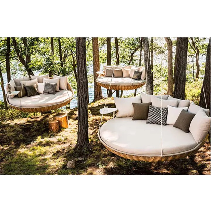Outdoor rattan hammock round swing rattan chair bird's nest