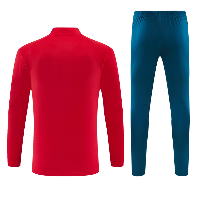 Portugal 26/27 Half Zipper Training Suit - Red