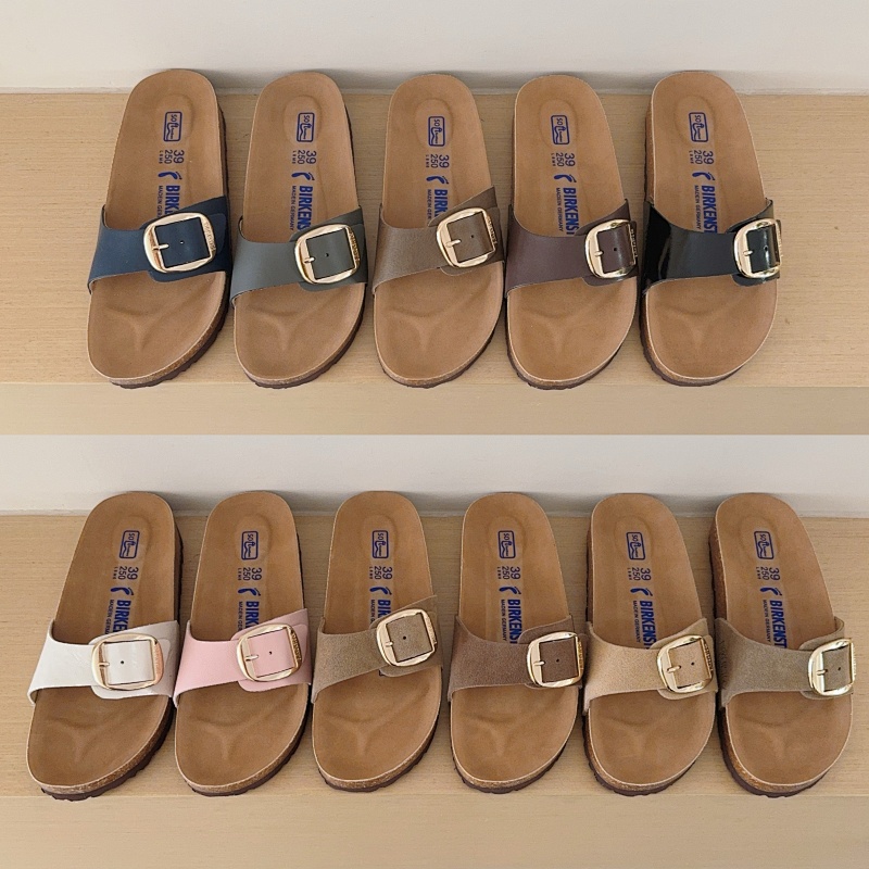 Birken-Style Big-Buckle Sandals