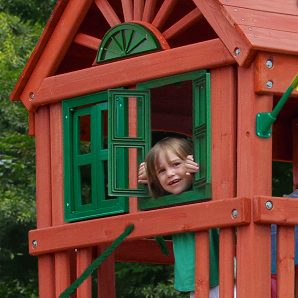 Gorilla Playsets 01-0021 Nantucket II Wooden Swing Set