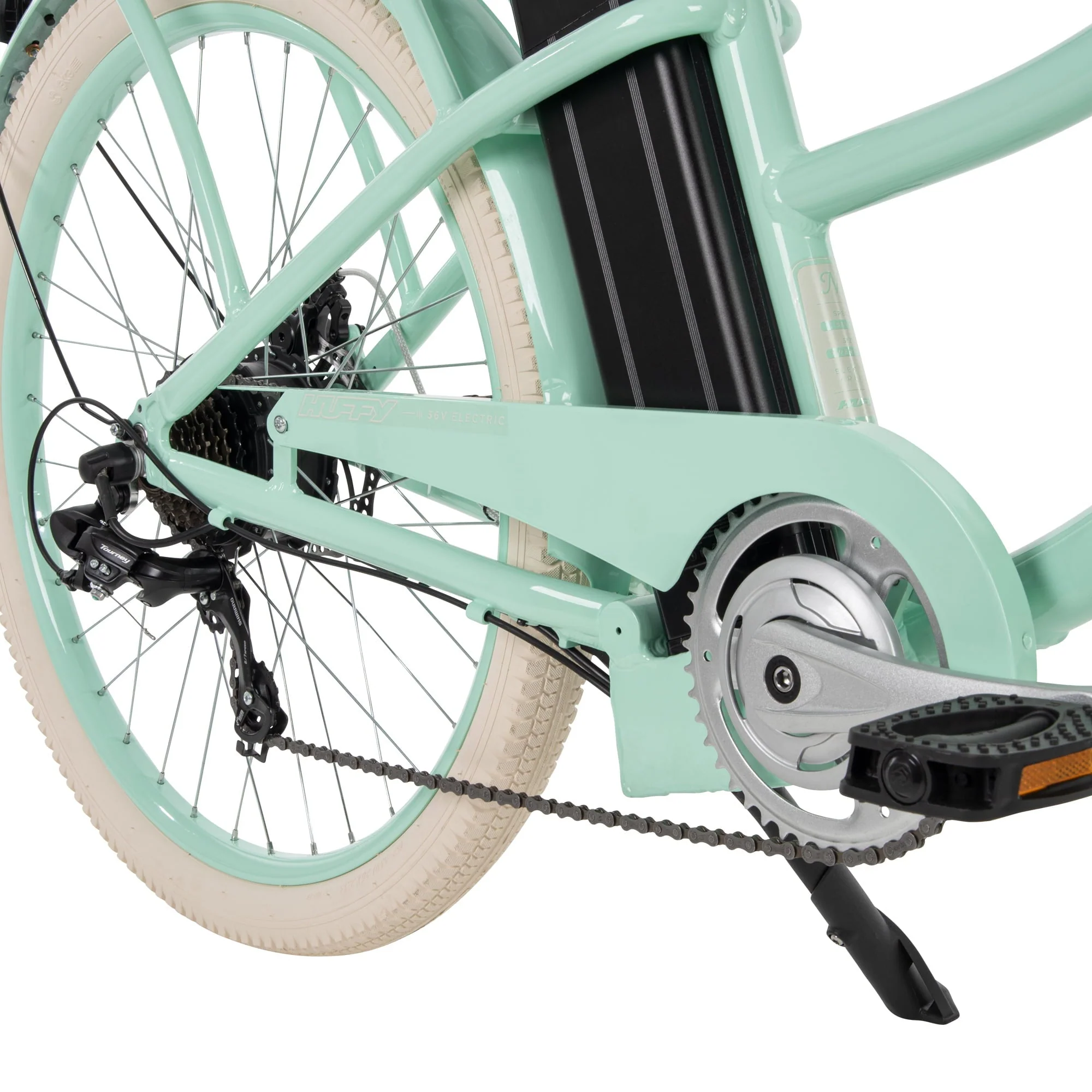 Huffy Nel Lusso 26in Electric Cruiser Bike, 350W, Mint Green