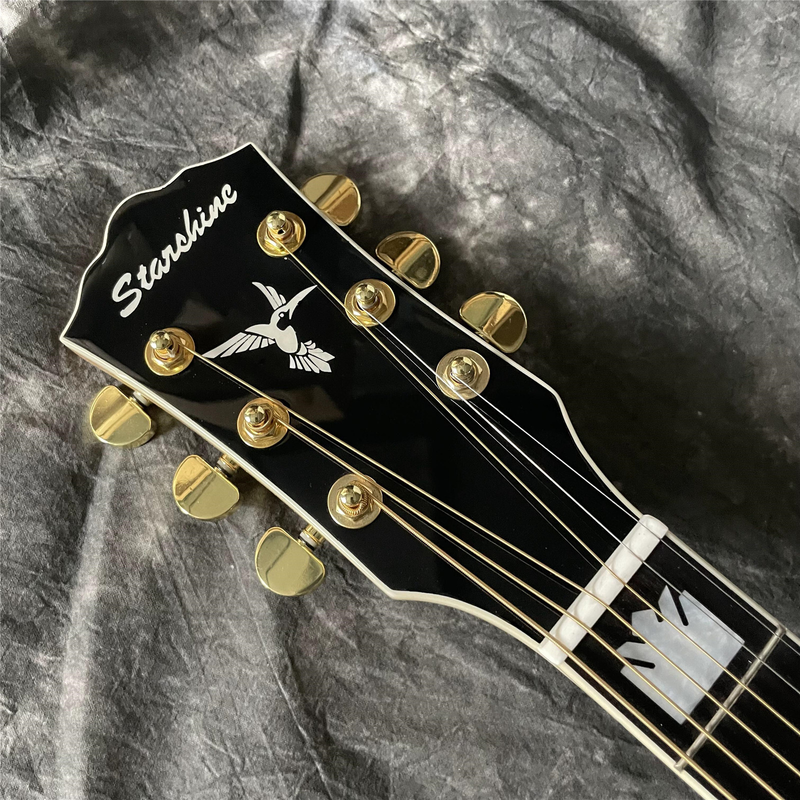 Solid Spruce Top 6-String Acoustic Guitar Flame Maple Back