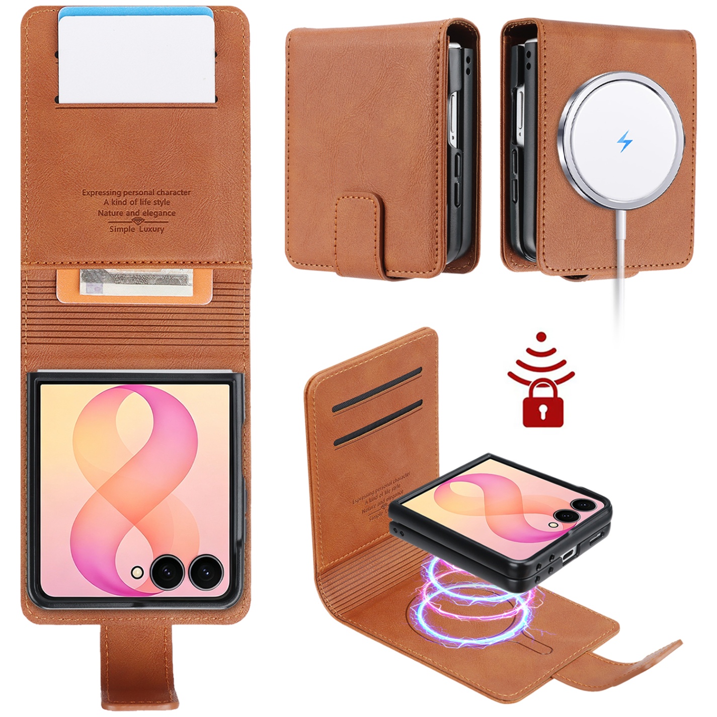 Galaxy Z Flip 8 Protective Case Magnetic - back view