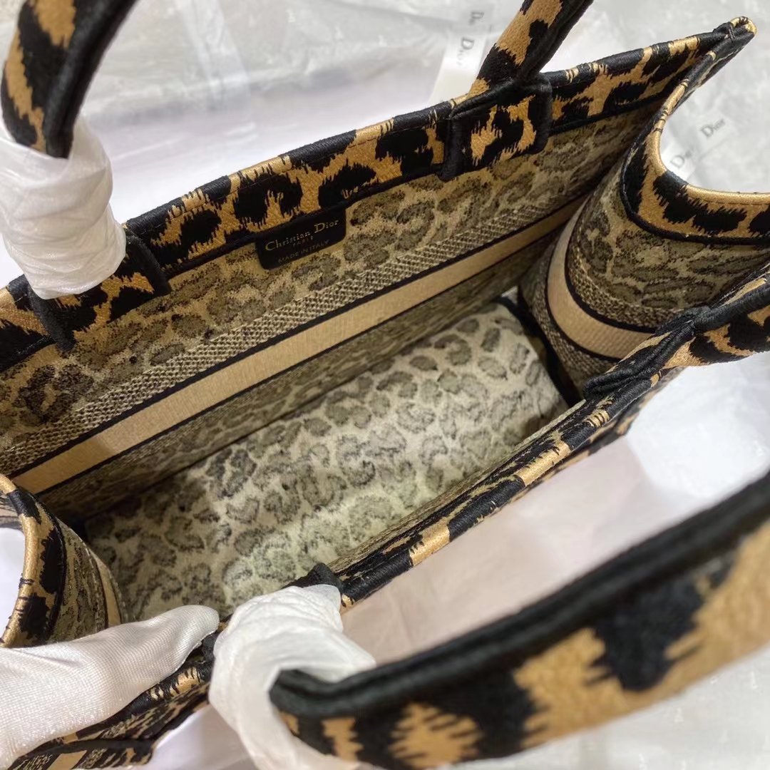 Dior Large Book Tote Leopard