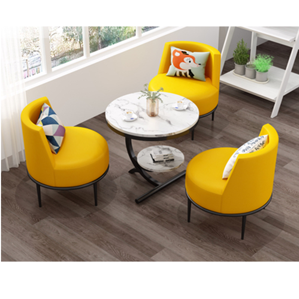 Four Sets Leisure Tea Table Chair Combination Backrest Chair 1
