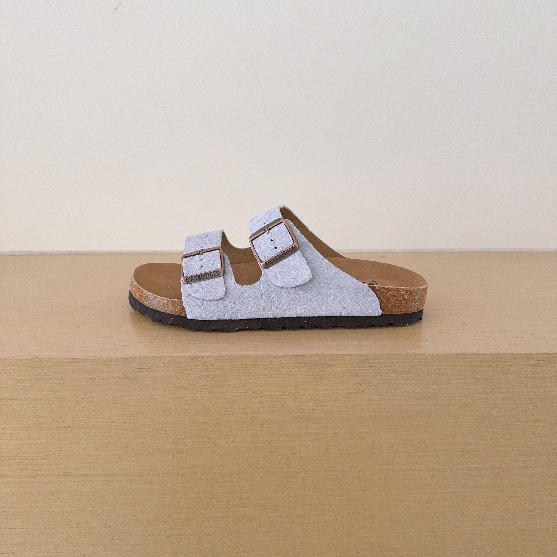3 D Logo Birken-Style Two-Strap Sandals