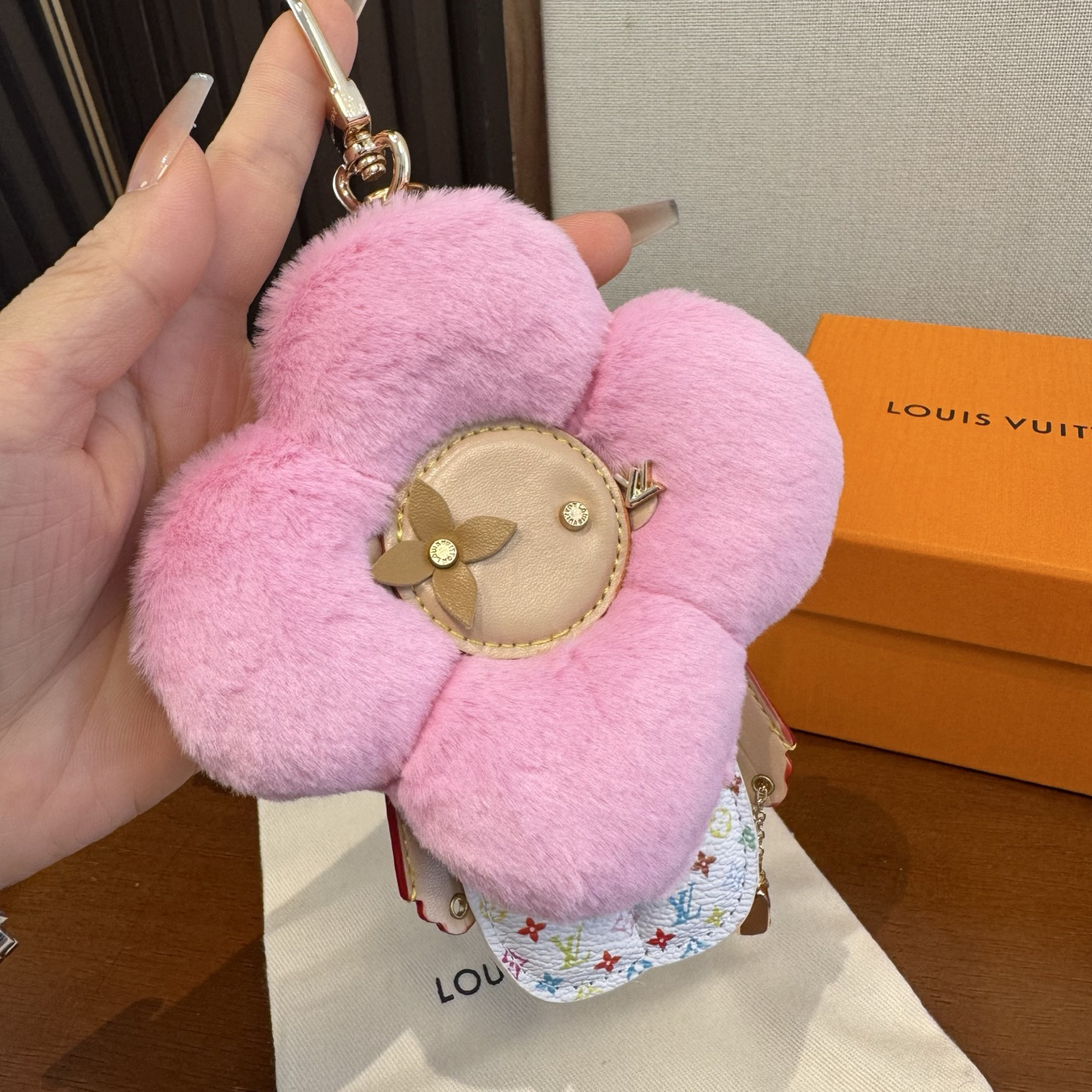 LV Vivienne Doudou Bag Charm And Key Holder