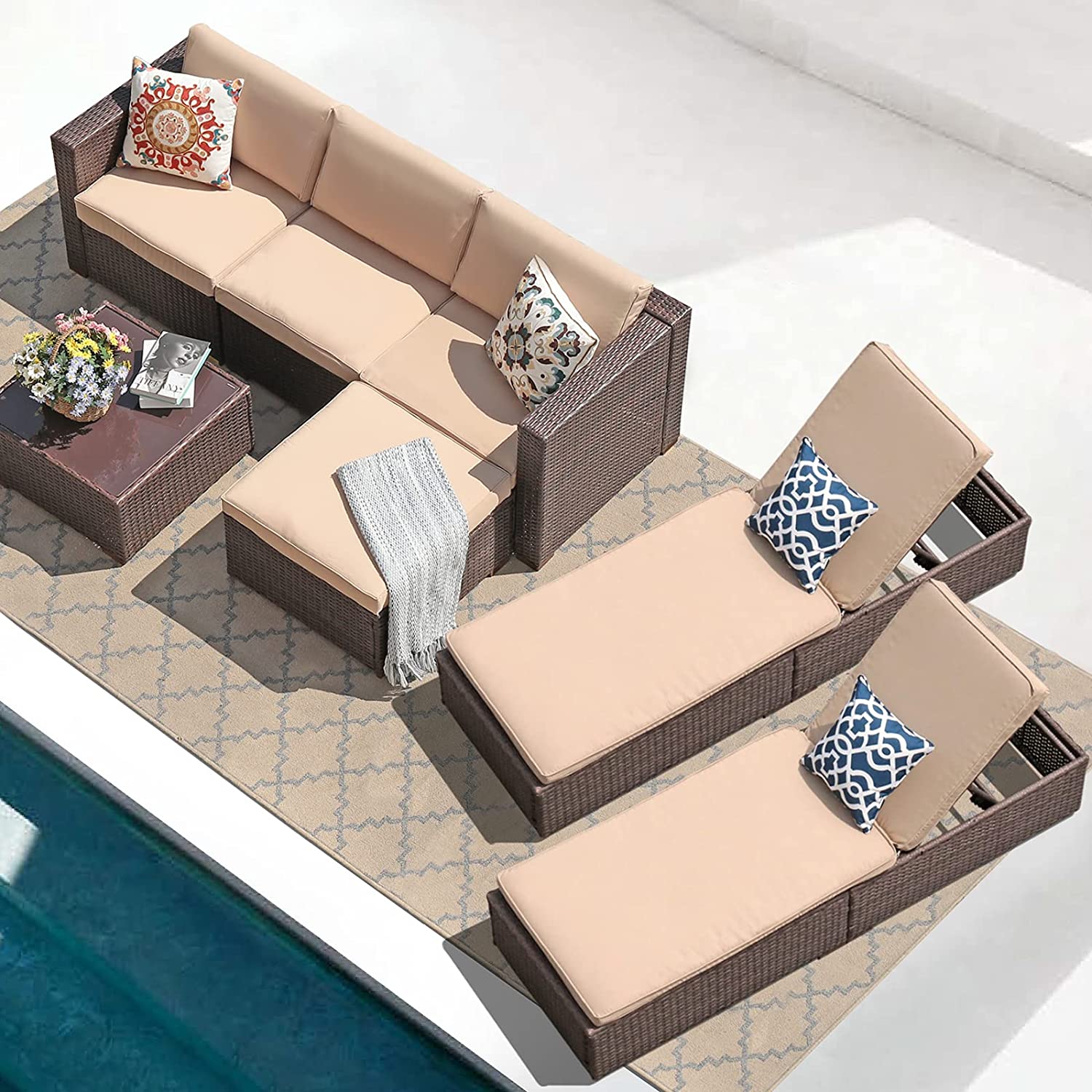 7 Pcs Patio Furniture Set