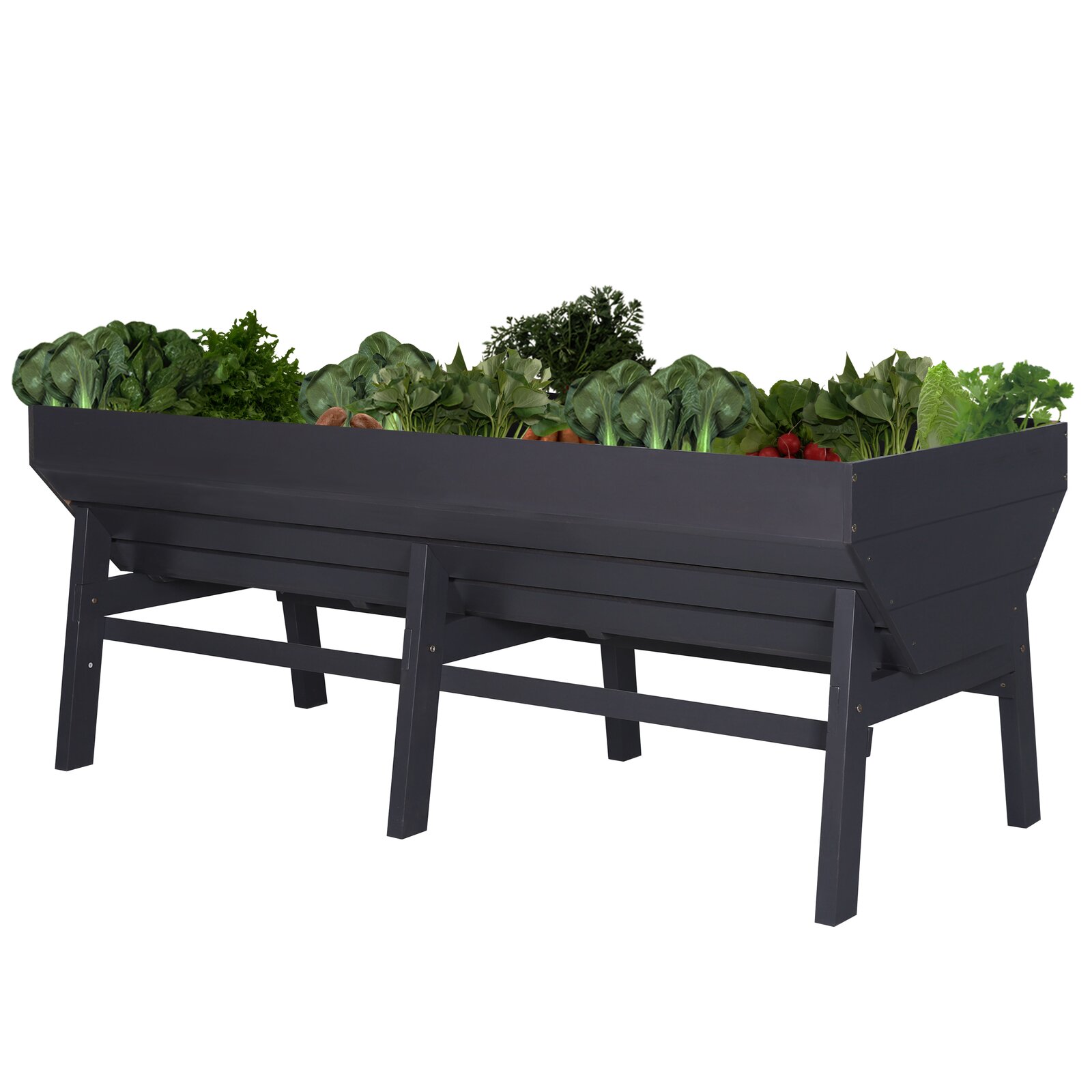 Longley Guarani Wood Elevated Planter