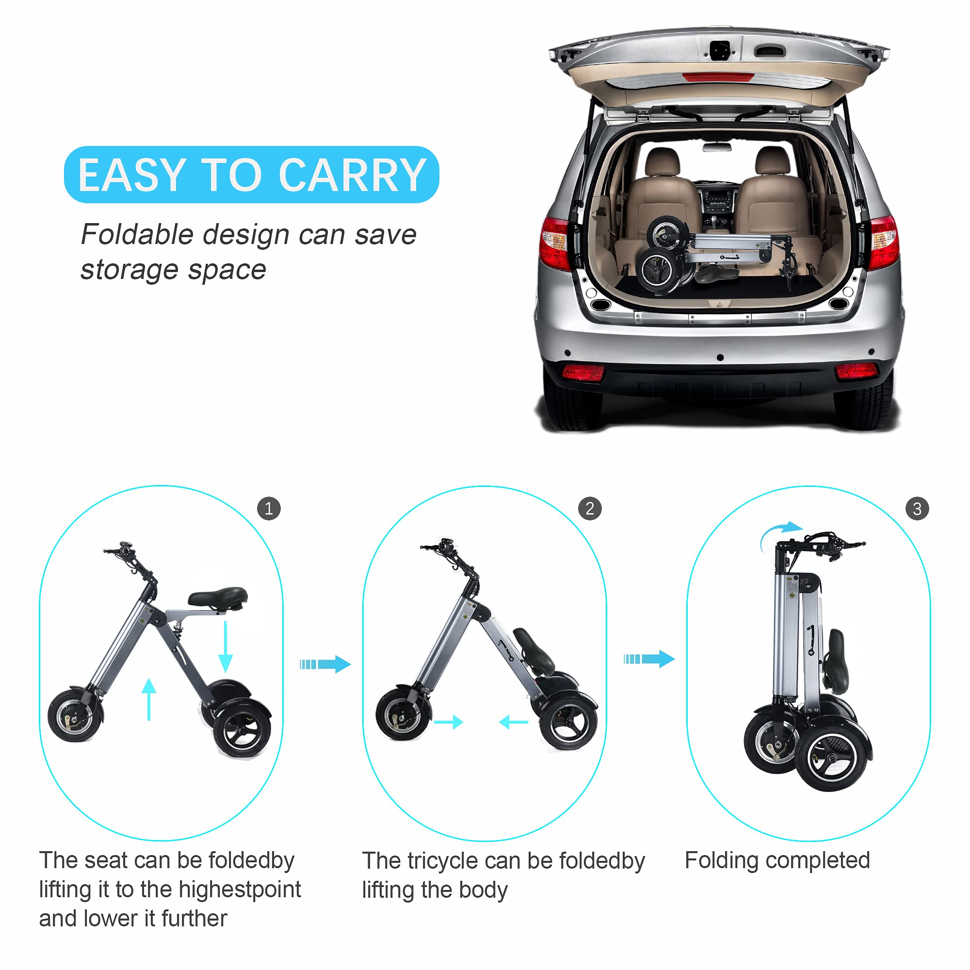 Electric Scooter Mini Tricycle for Adult