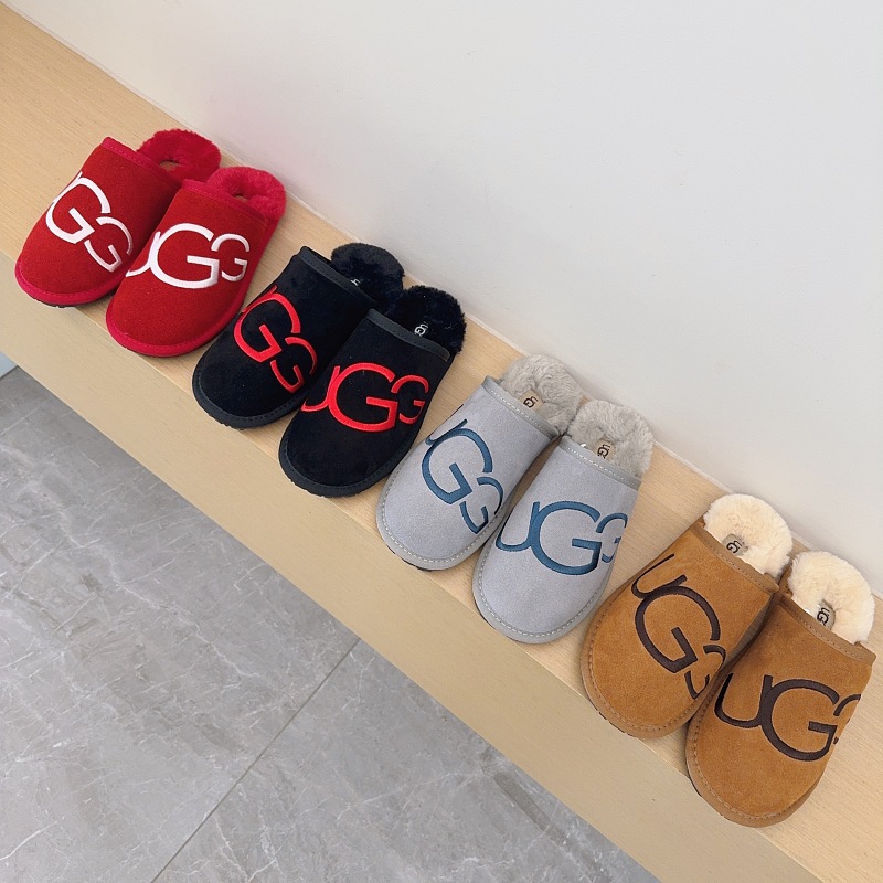 UGG x Gucci Embroidered Tasman Slippers