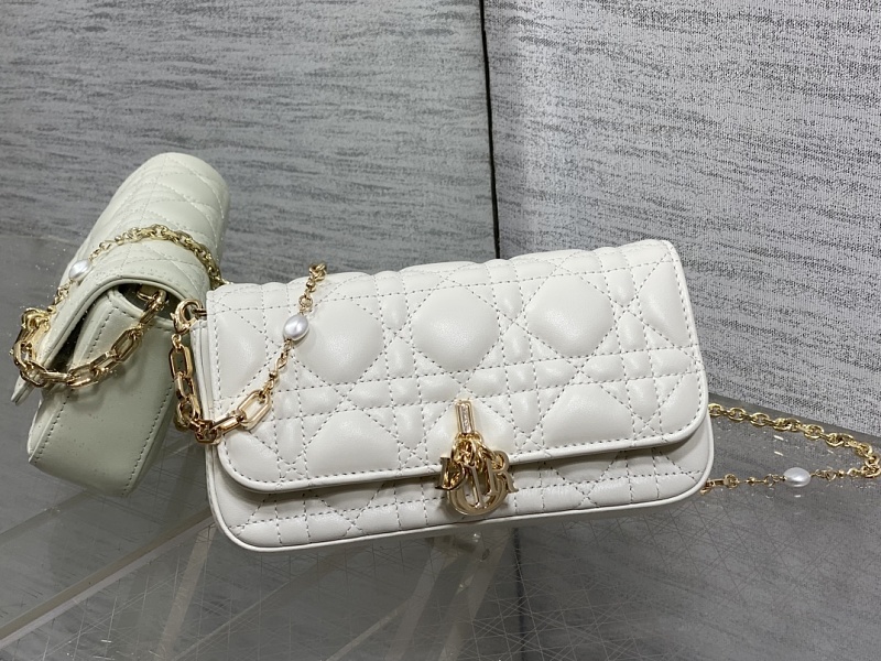 Dior Caro Shoulder Bag White